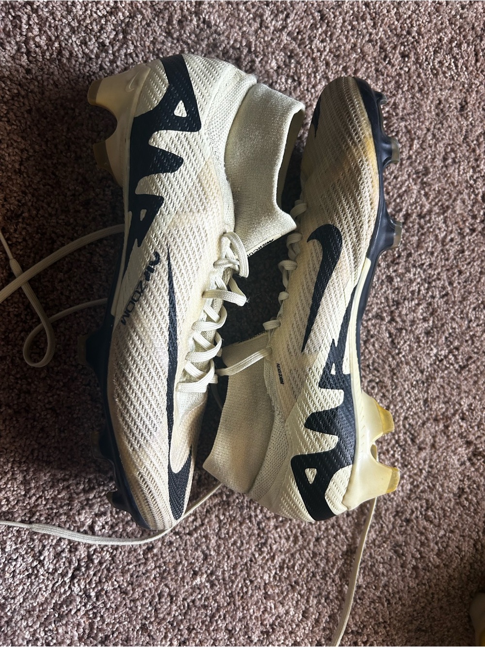 Nike Mercurial Men’s Light yellow and Black Soccer Cleats